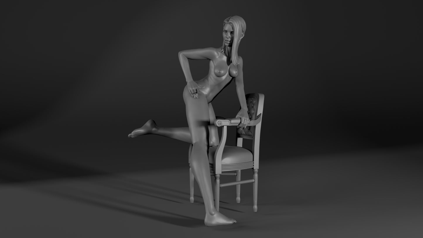With a chair - Naked