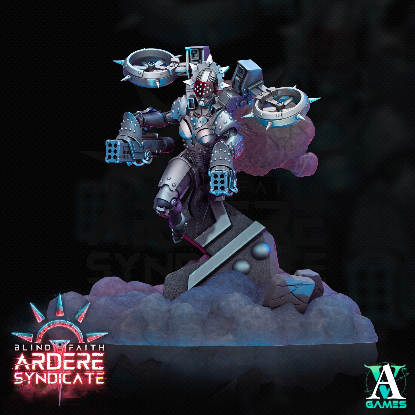 Arderite Valkyries - Cannon Diorama Base
