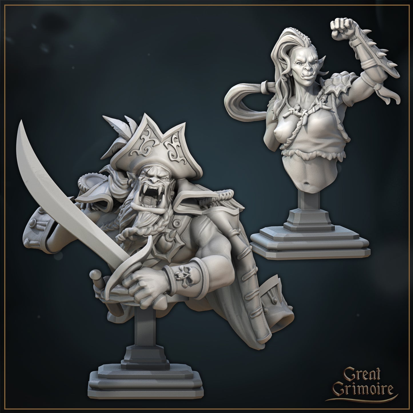Scarred Pirate Bust