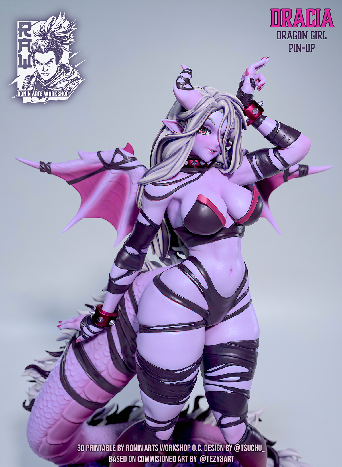 Dracia - Dragon girl pin-up - Standard Bounded
