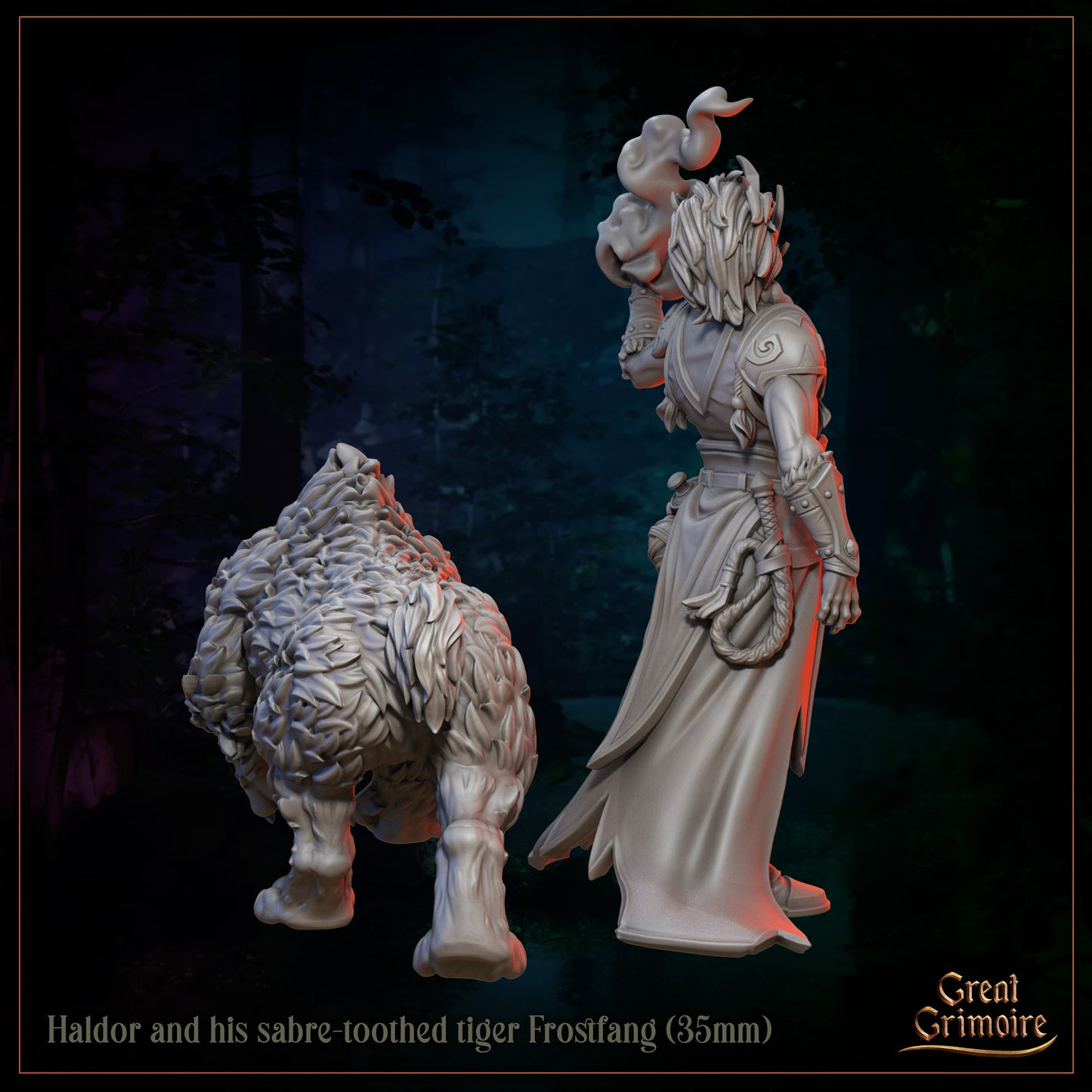 Haldor and his sabre-toothed tiger Frostfang