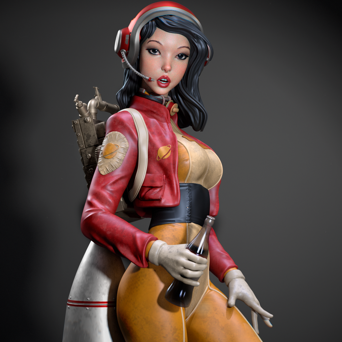 Retro Astronaut Pinup - SFW