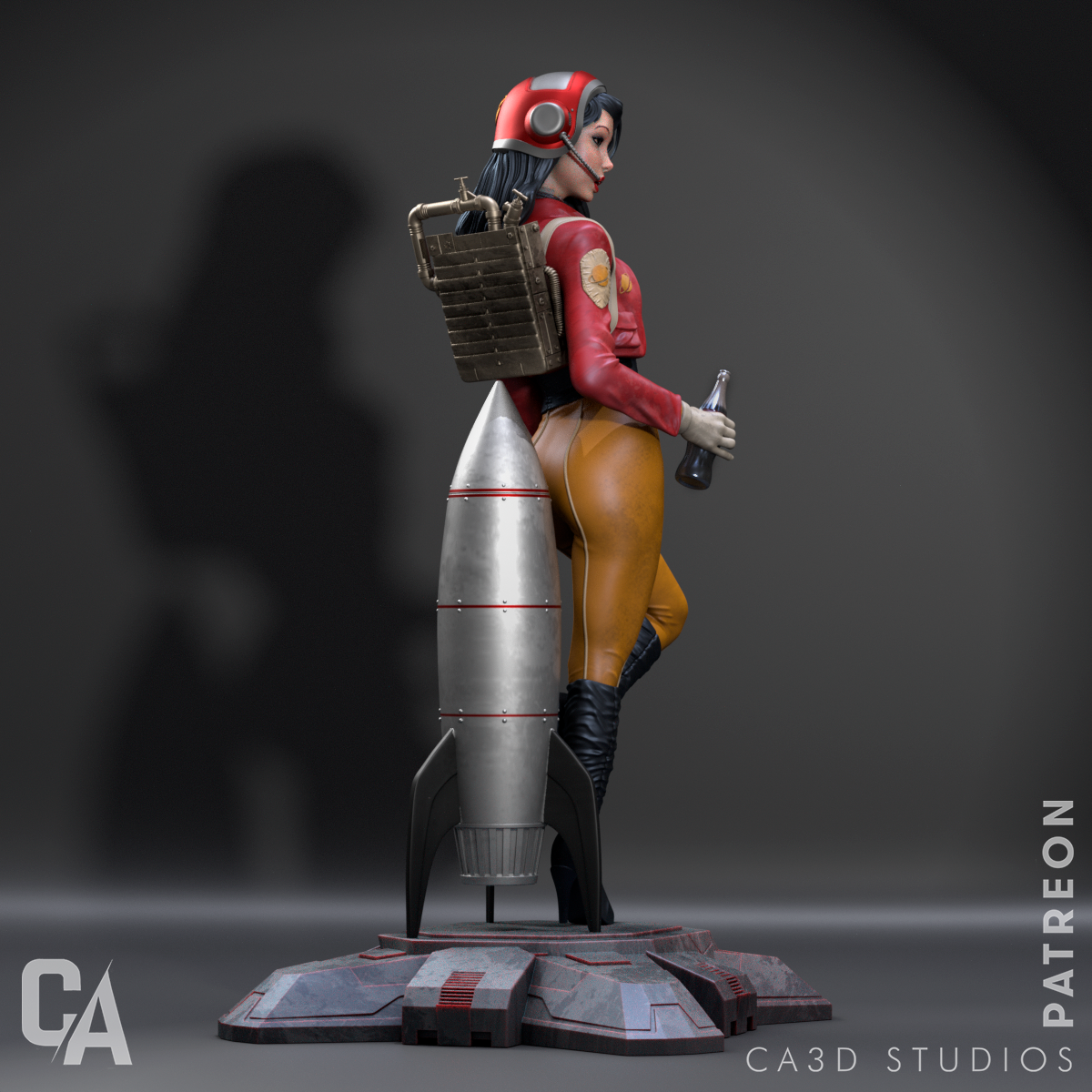 Retro Astronaut Pinup - SFW