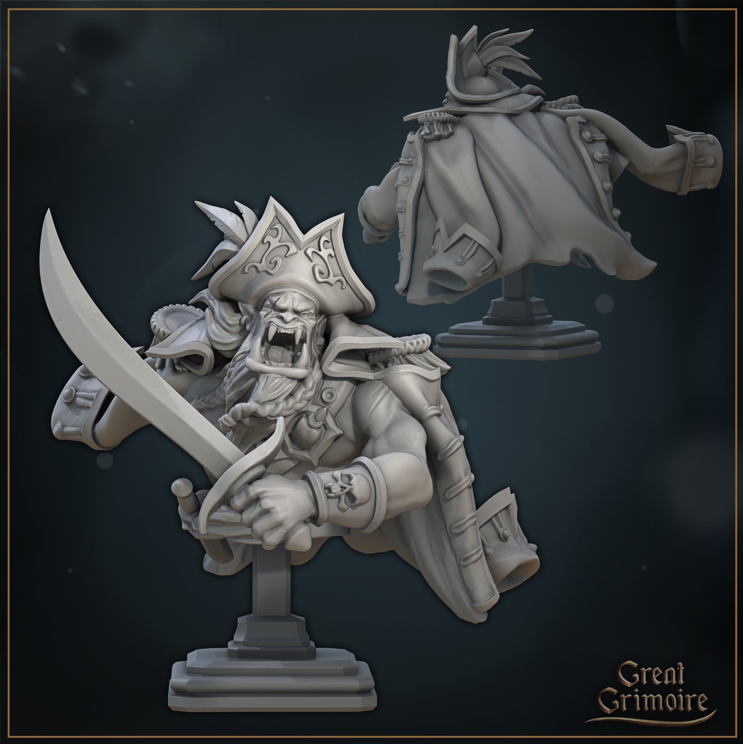 Scarred Pirate Bust