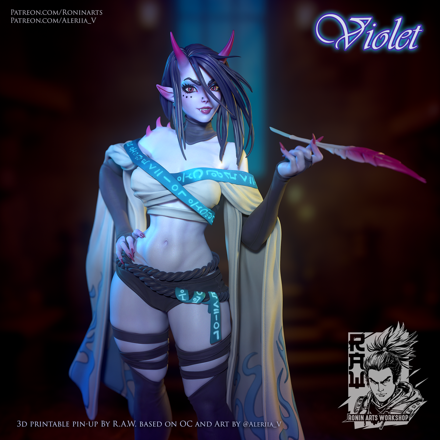 Pinup Violet Stand Pose - Standard