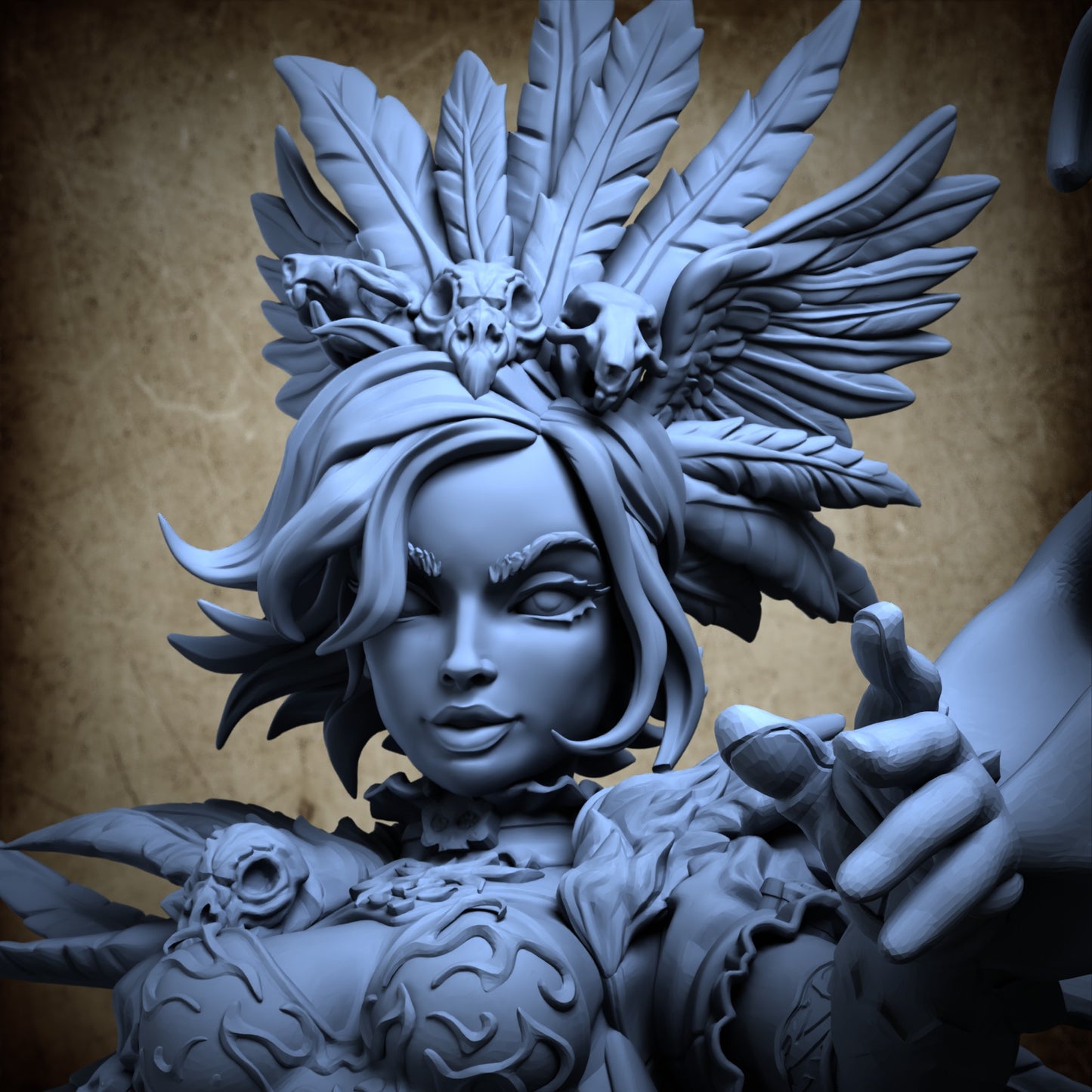 Adriana The Raven Shadow - No Skull painting