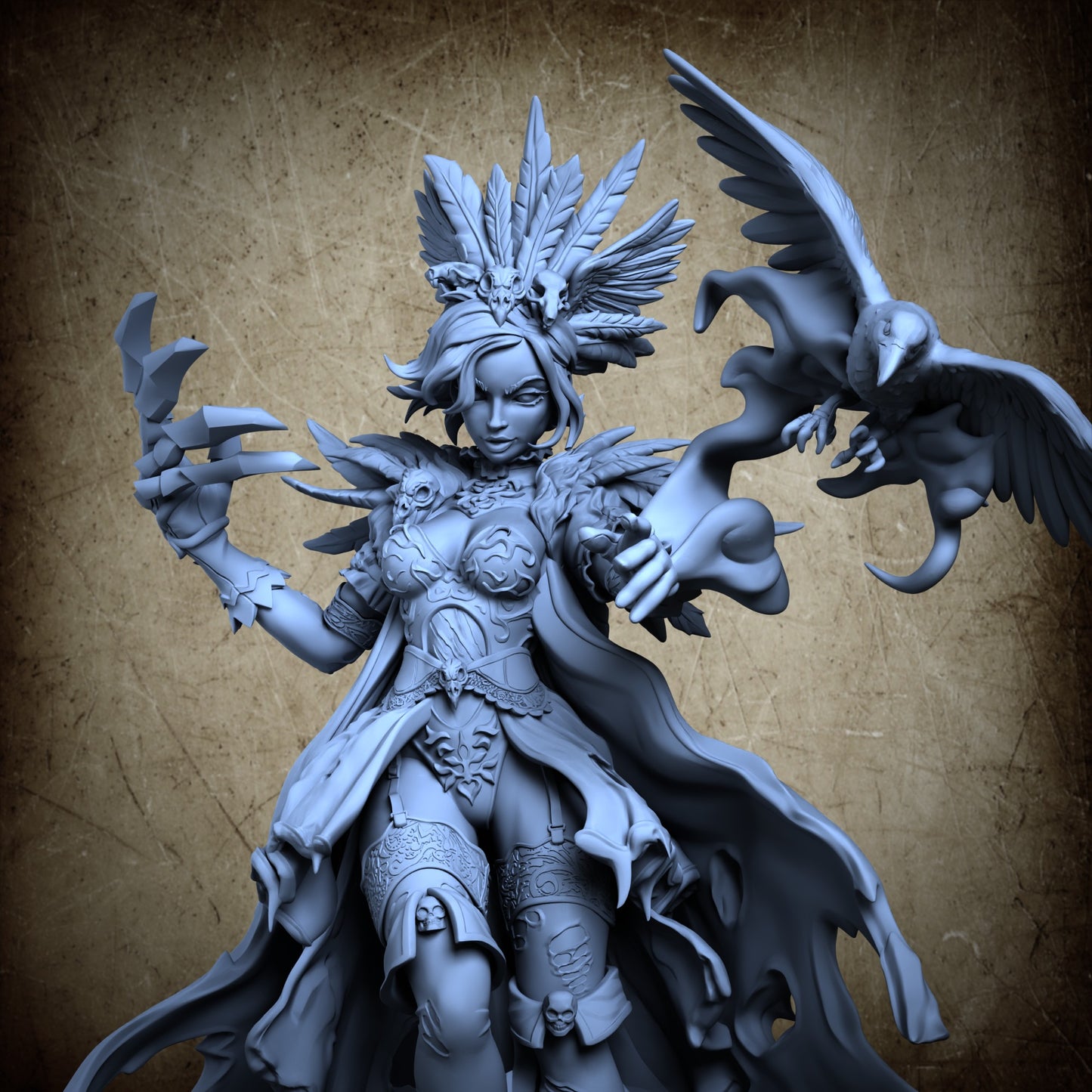 Adriana The Raven Shadow - No Skull painting