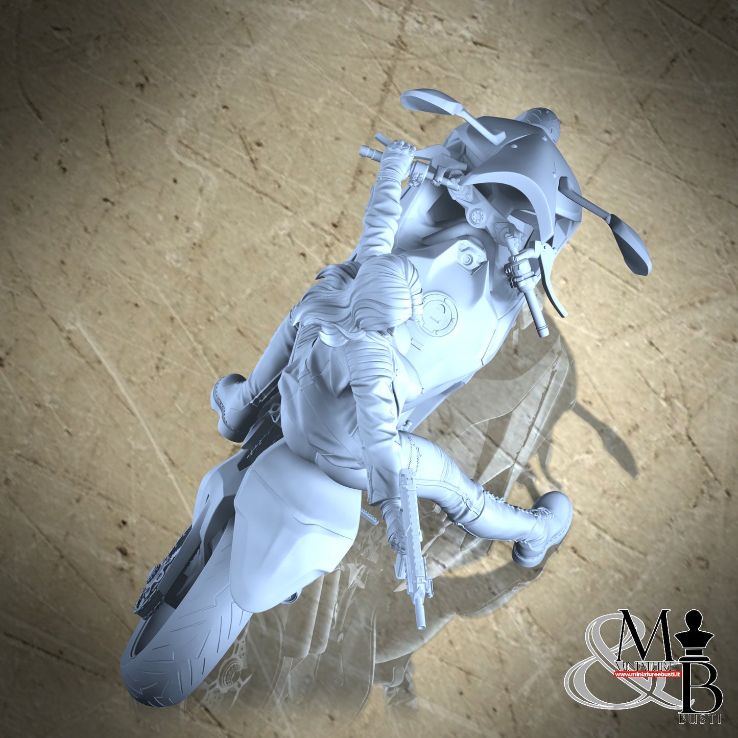 Biker (topless and jacket) - Base Model