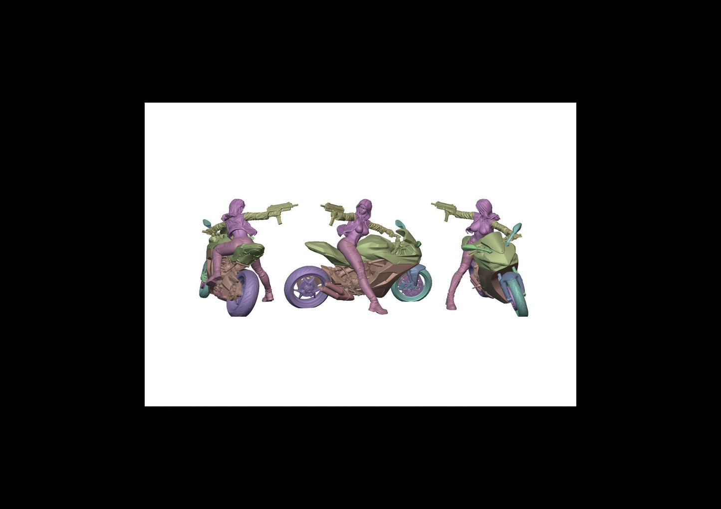 Biker (topless and jacket) - Base Model