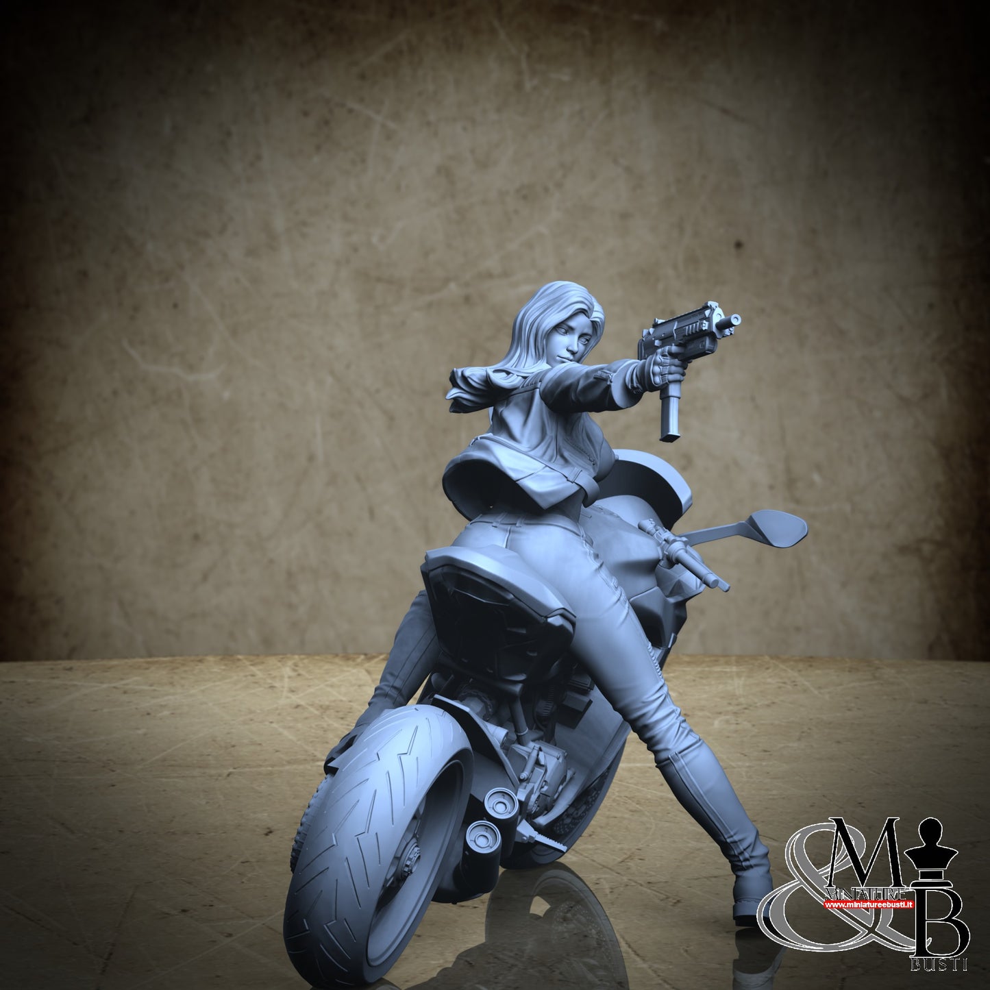 Biker (topless and jacket) - Base Model