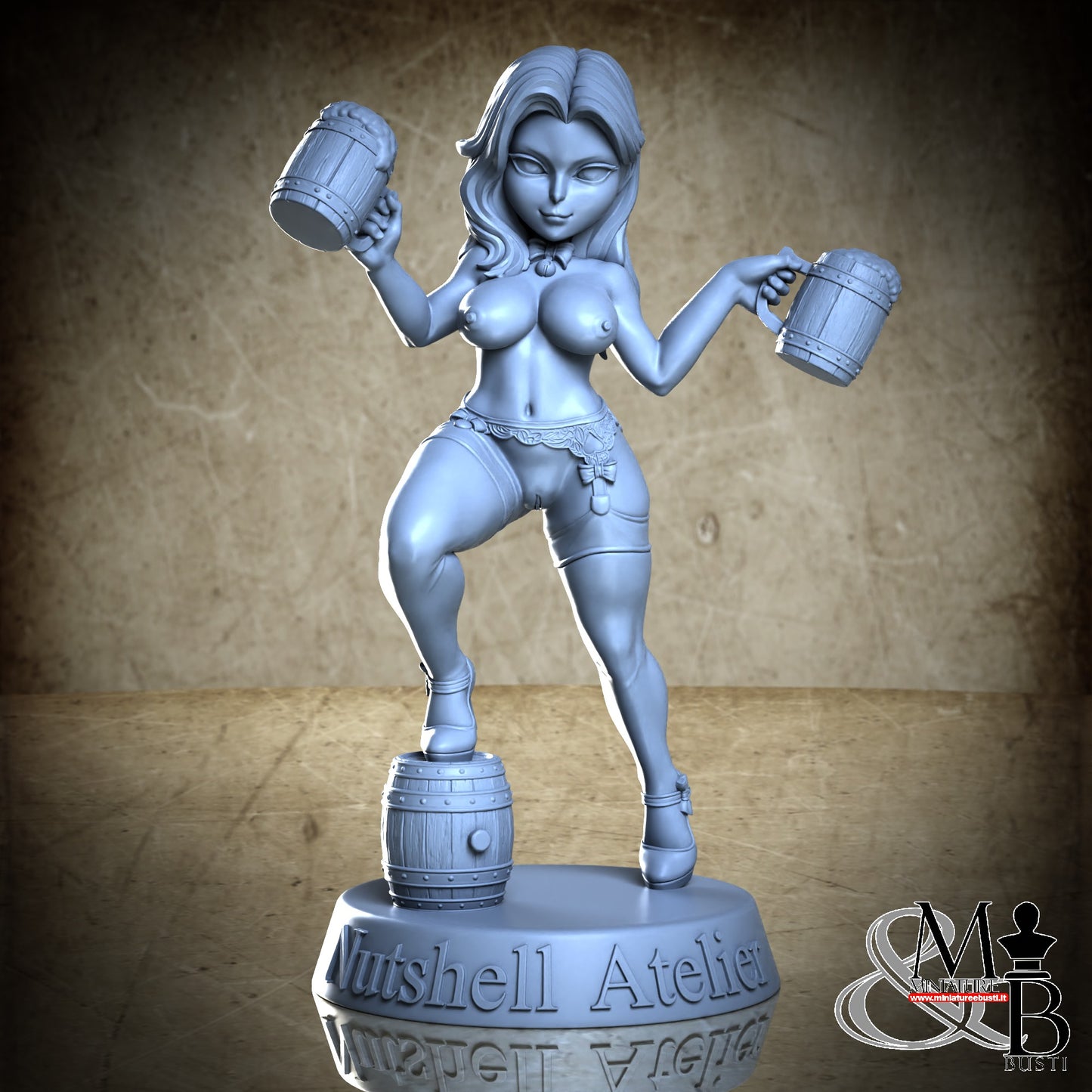 Chibi Barmaid - Naked