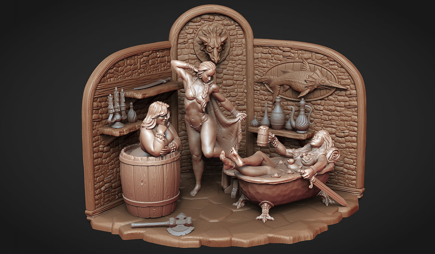 Chilling in the Bathouse - SFW