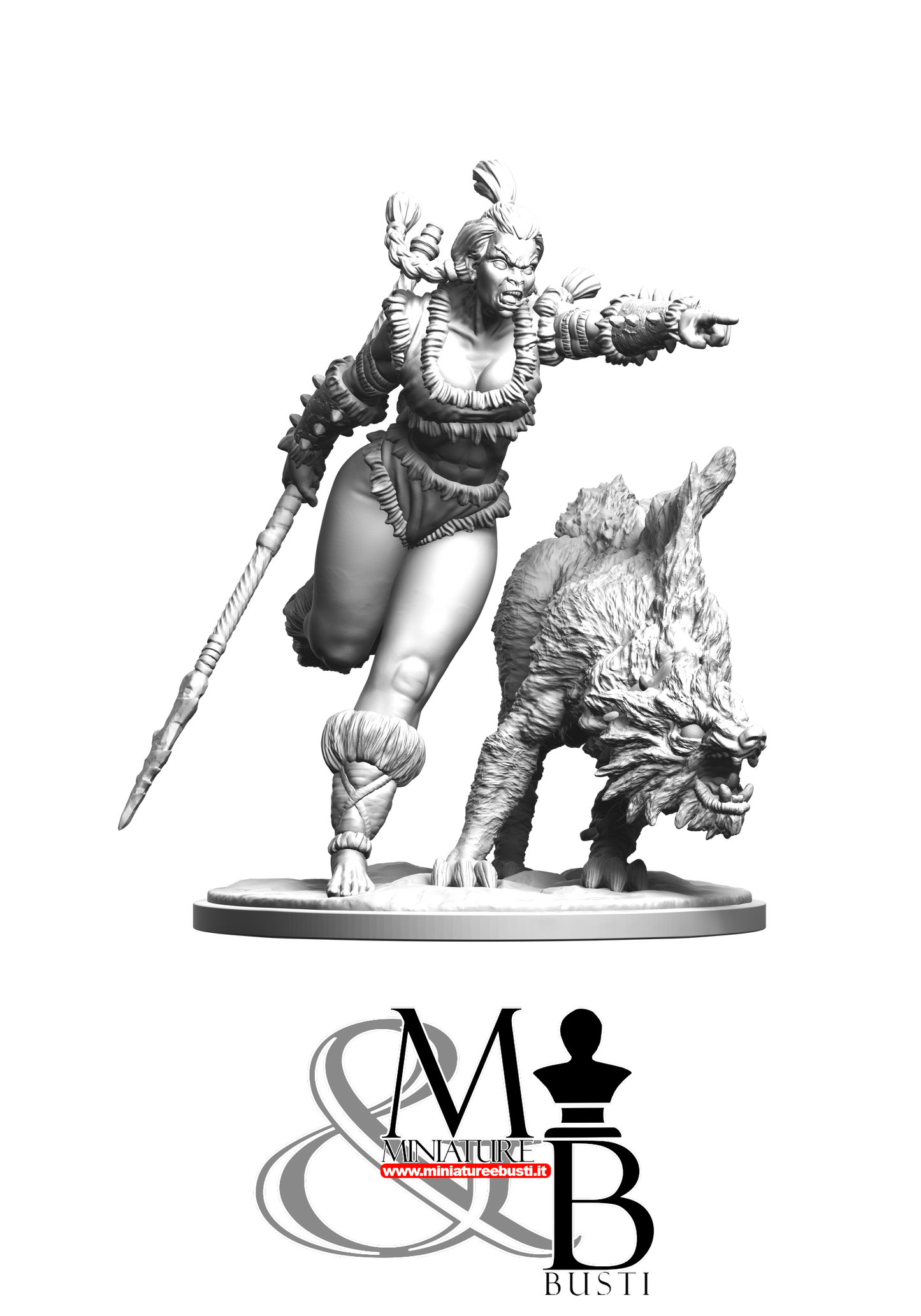 Druutha the orc hunter - Diorama