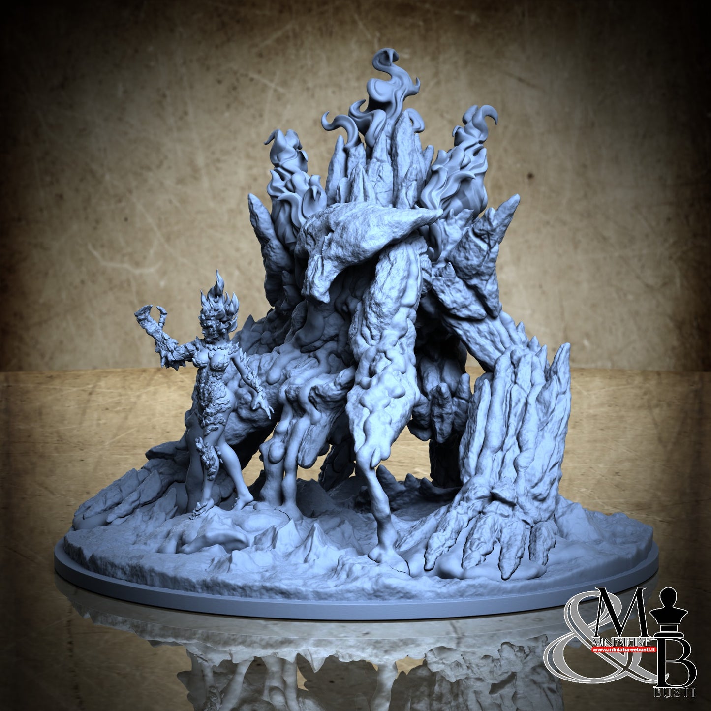 Shandra the Mistress of Cinder (Fire Elemental) and The Crwaling Inferno (Fire Golem)