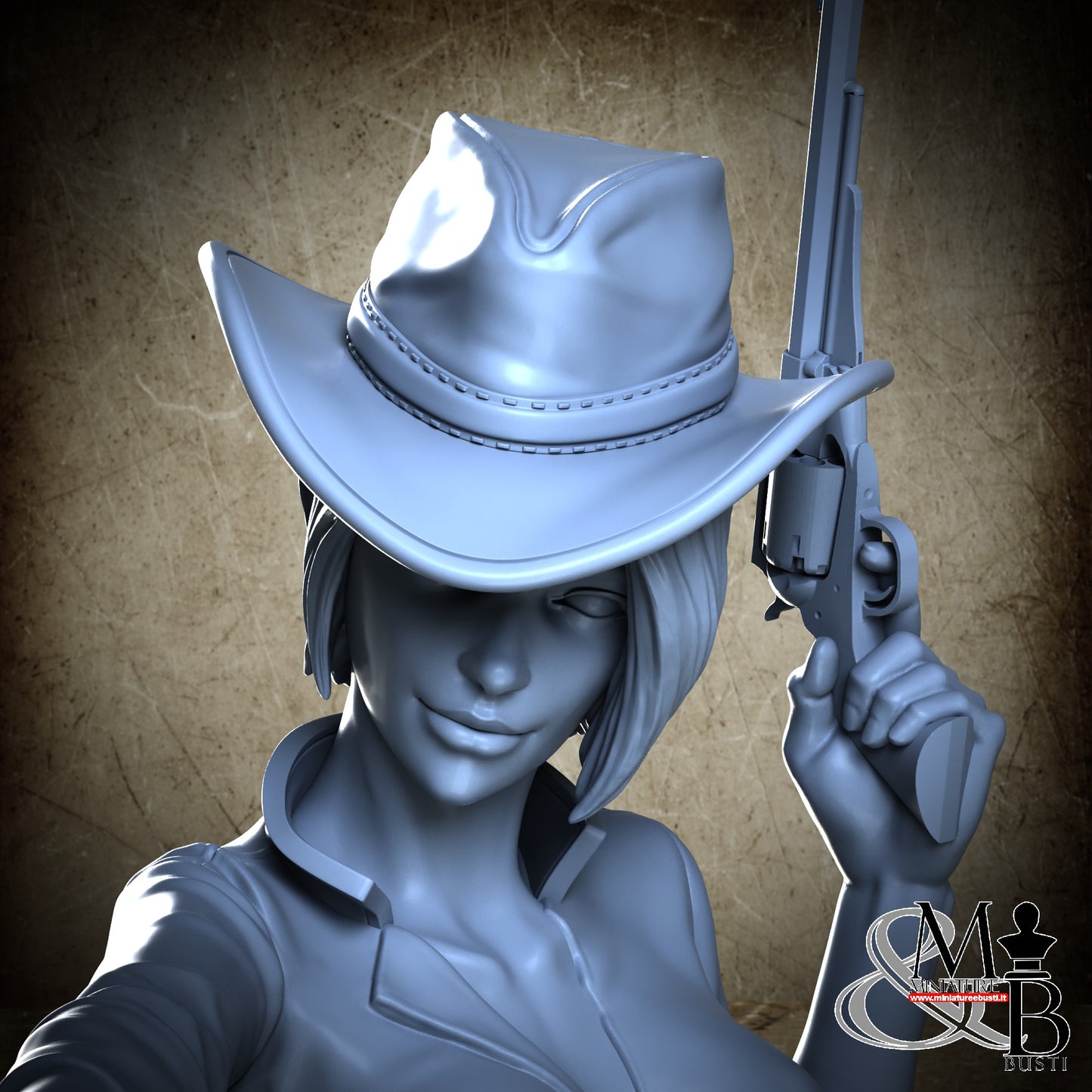 Gunslinger 02 Bust - Clothed Hat