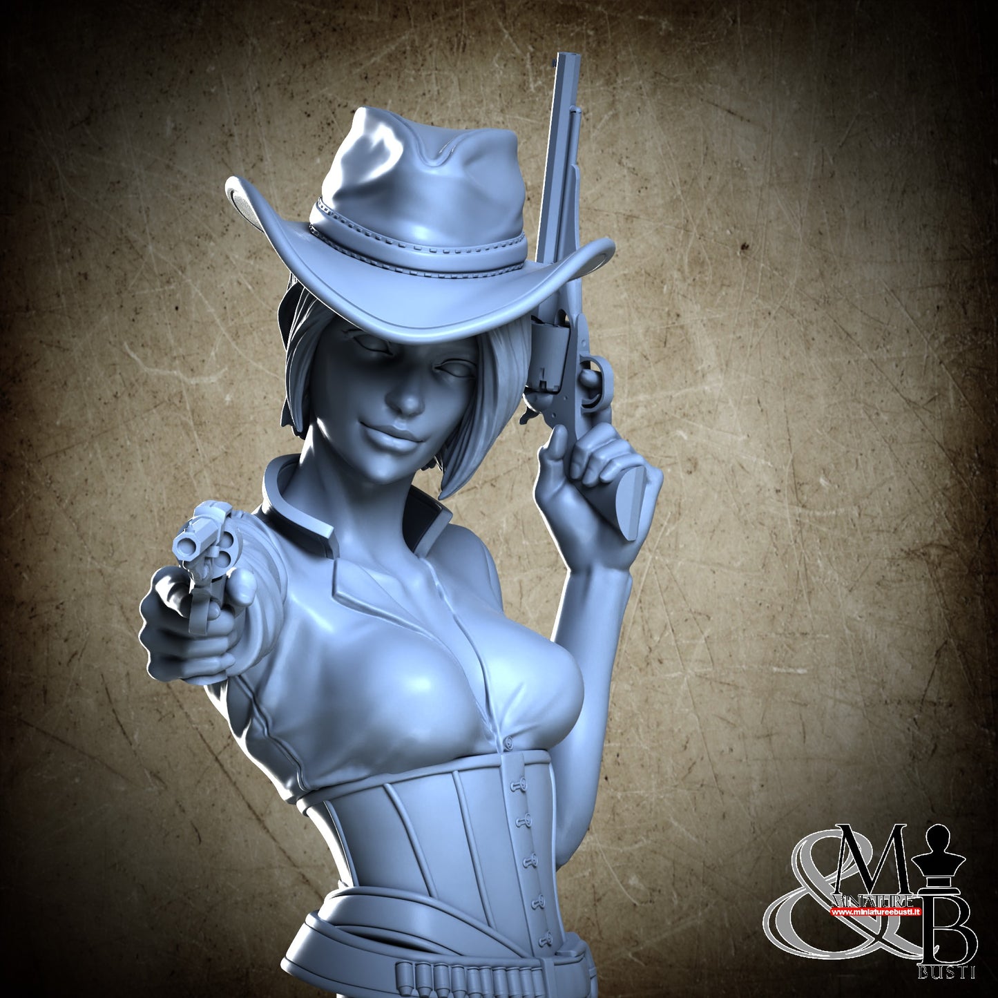 Gunslinger 02 Bust - Clothed Hat