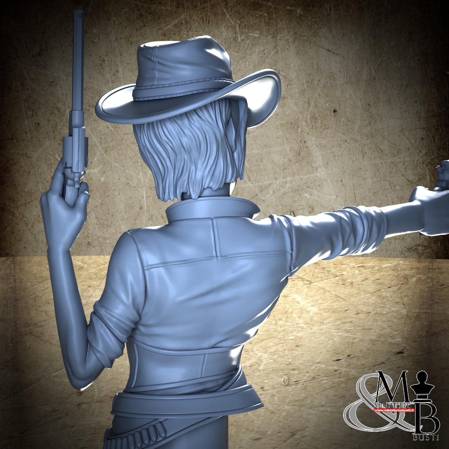 Gunslinger 02 Bust - Clothed Hat