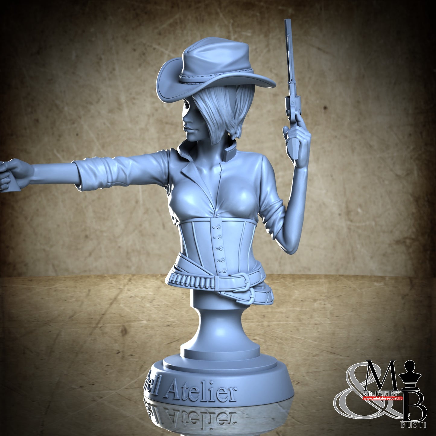 Gunslinger 02 Bust - Clothed Hat