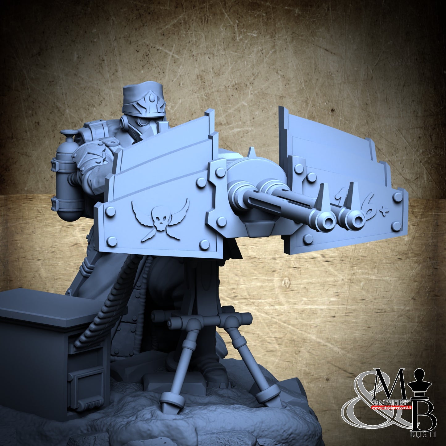 Morior Heavy Infantry - Dual Gun Crounched Spotter