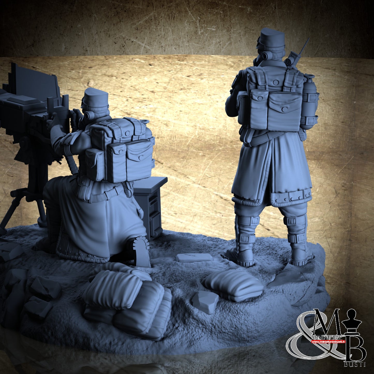 Morior Heavy Infantry - Dual Gun Standup Spotter