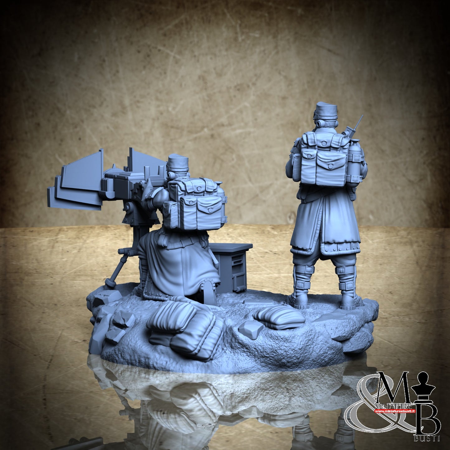 Morior Heavy Infantry - Dual Gun Standup Spotter