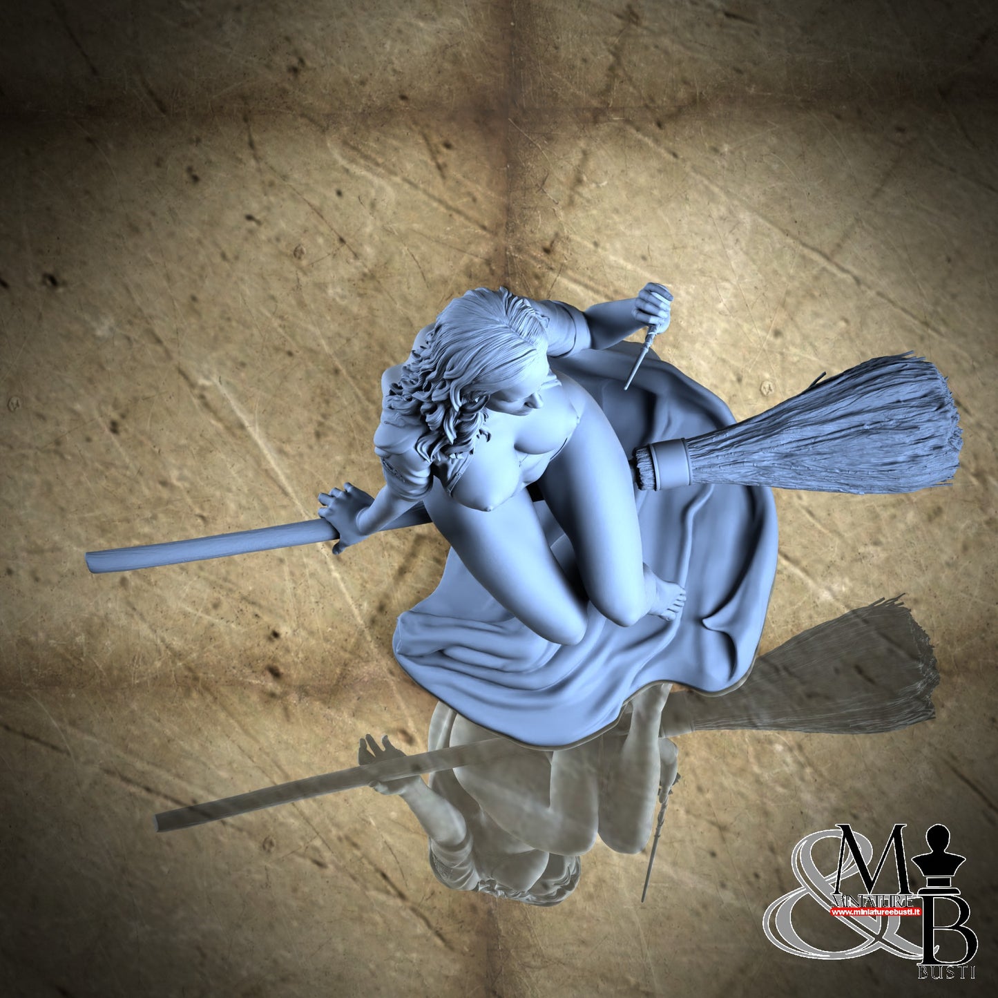 Adult Witch with broom (25 years) - NSFW