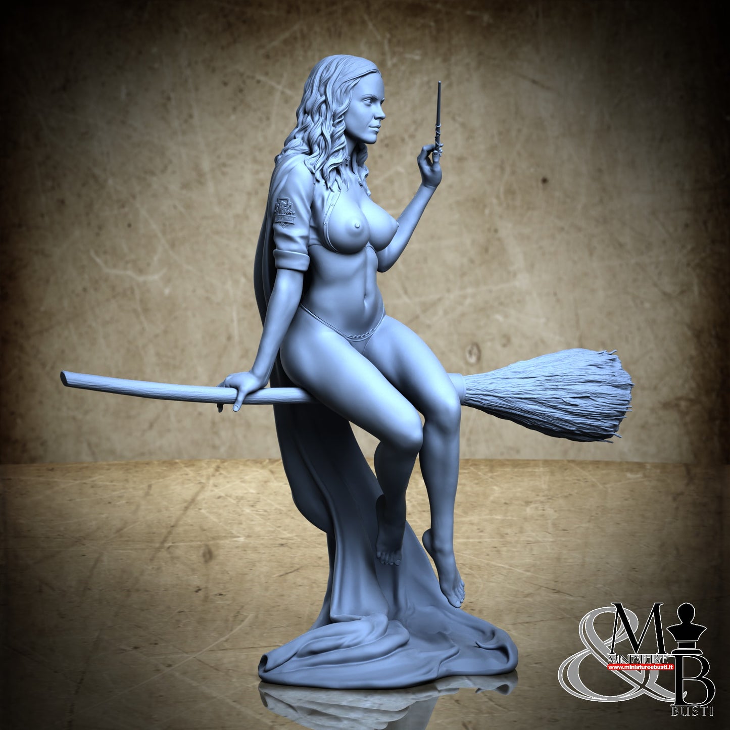 Adult Witch with broom (25 years) - NSFW