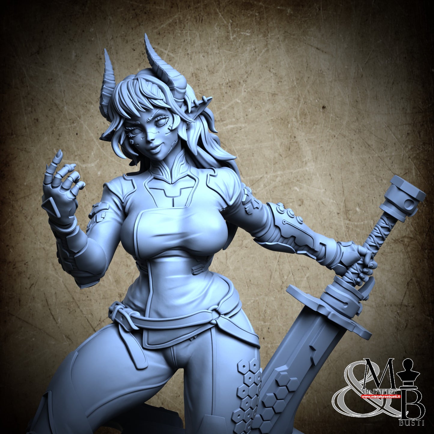 Cyberpunk Oni Linn - Clothed No Mask