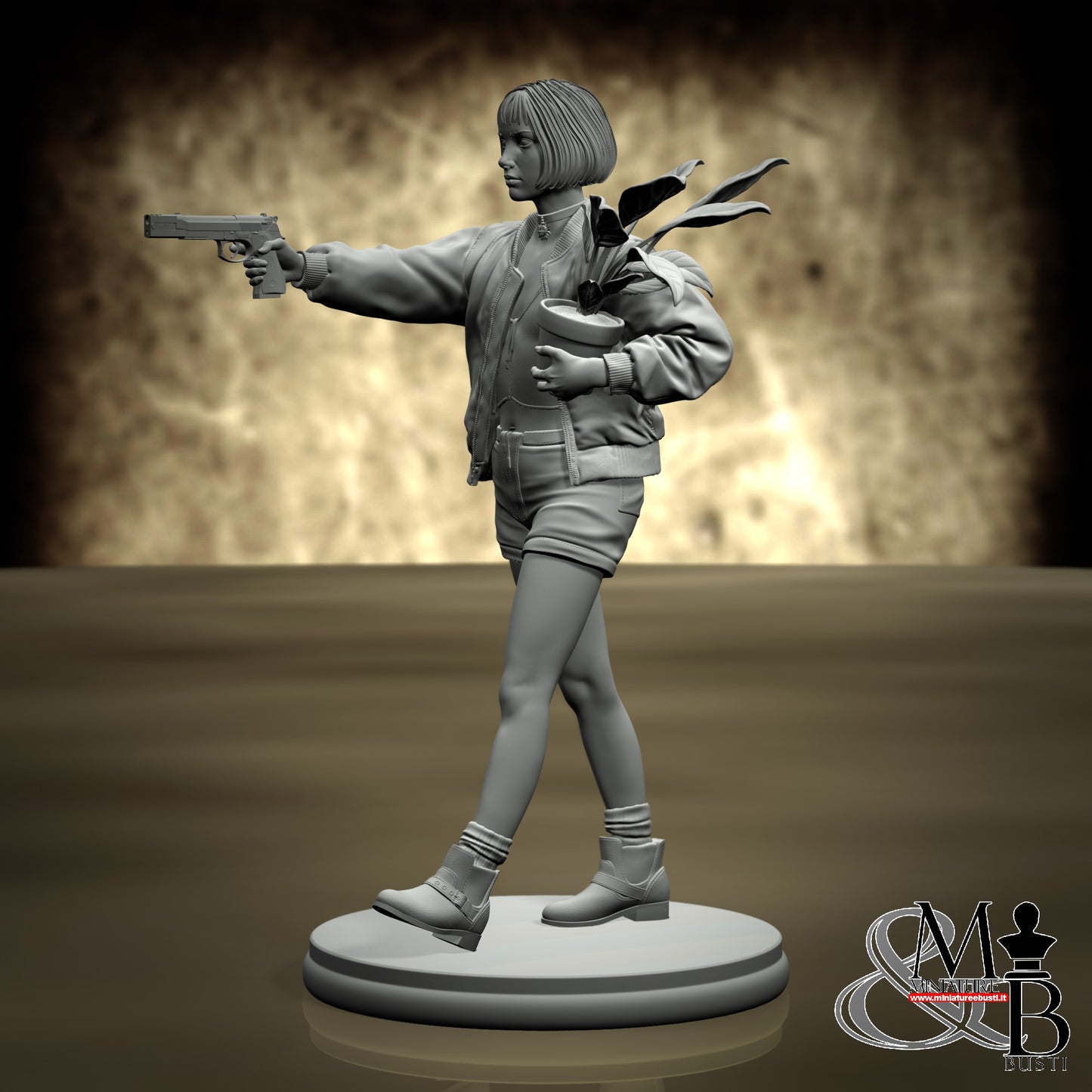 Teen with plant and gun