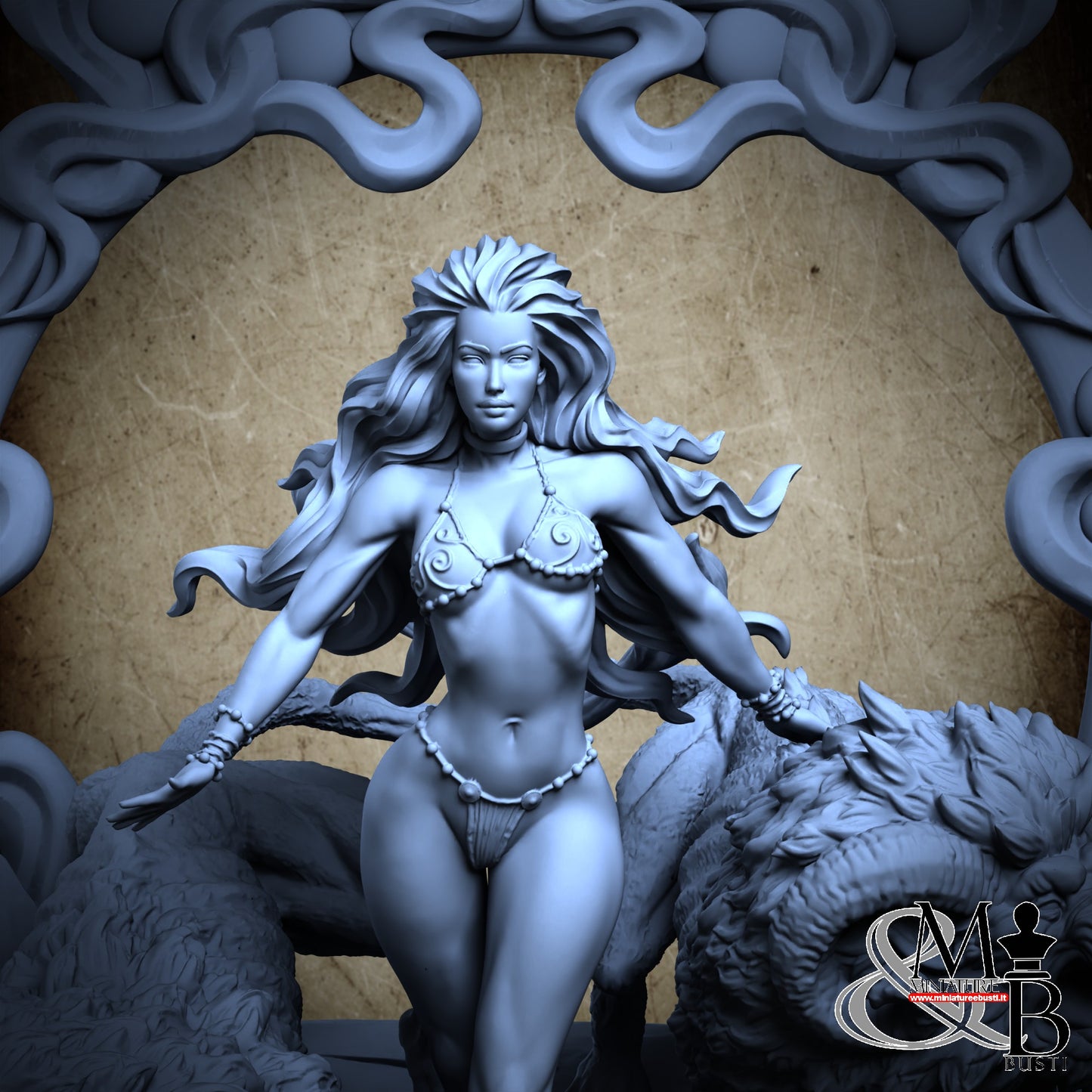 Megaris the Lion Mistress - Diorama SFW