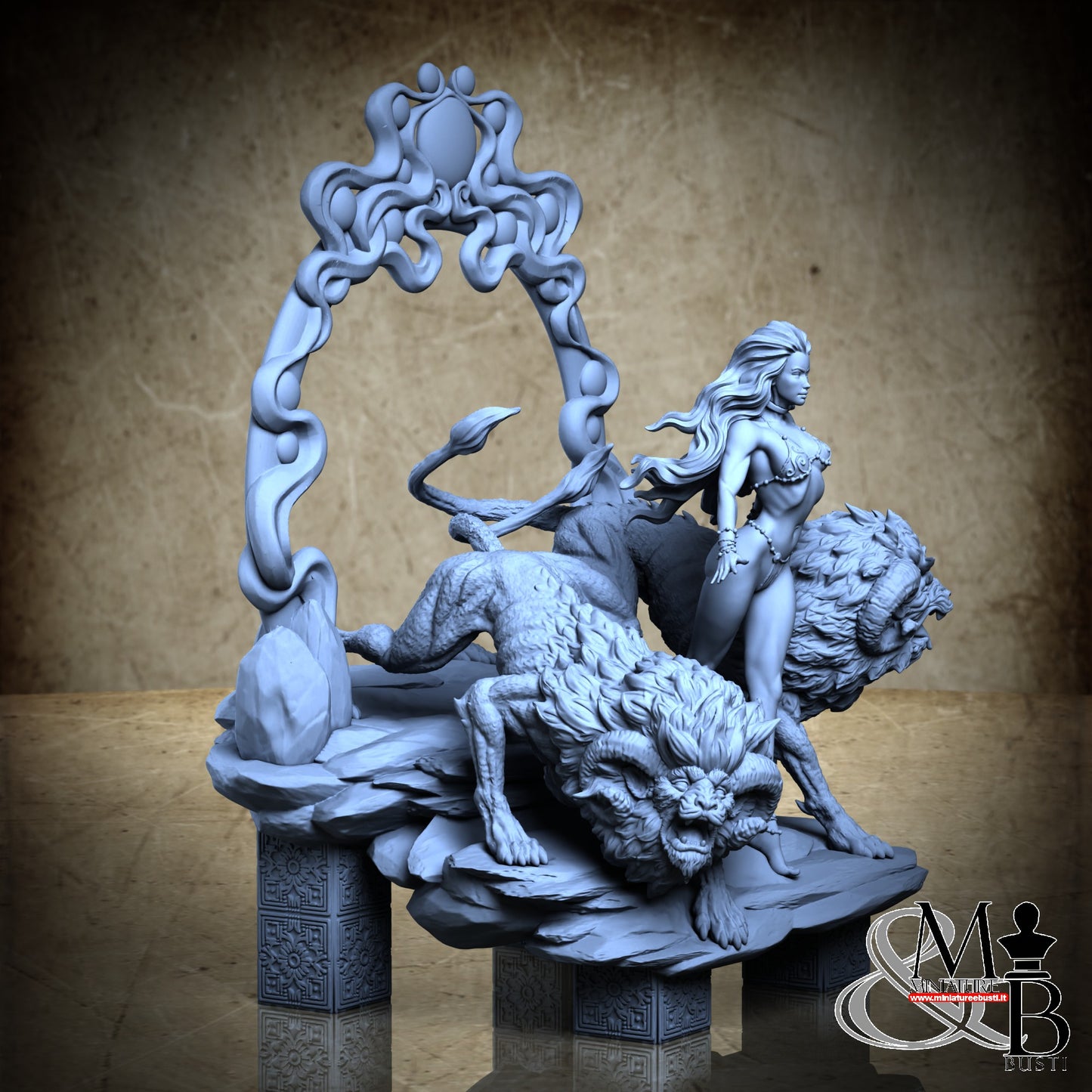 Megaris the Lion Mistress - Diorama SFW