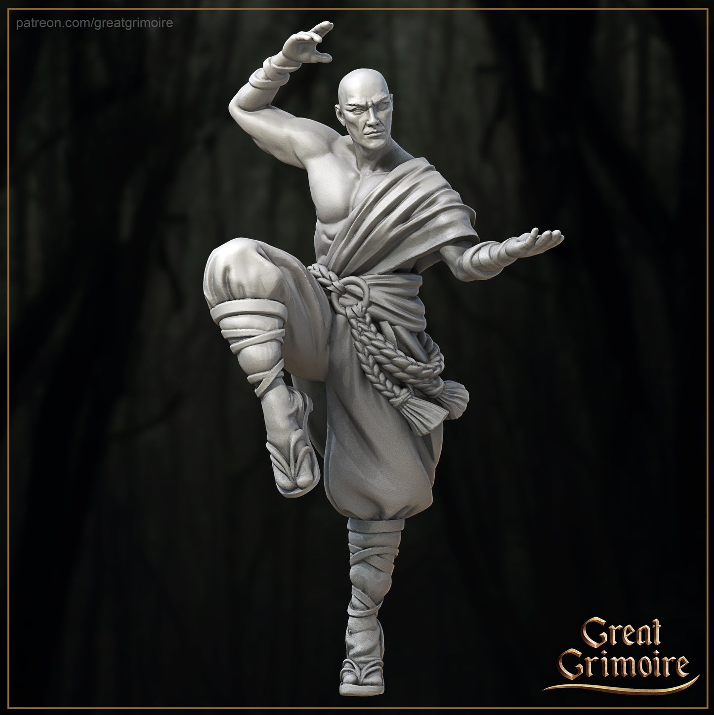 Exiled monks - Monk in fighting pose