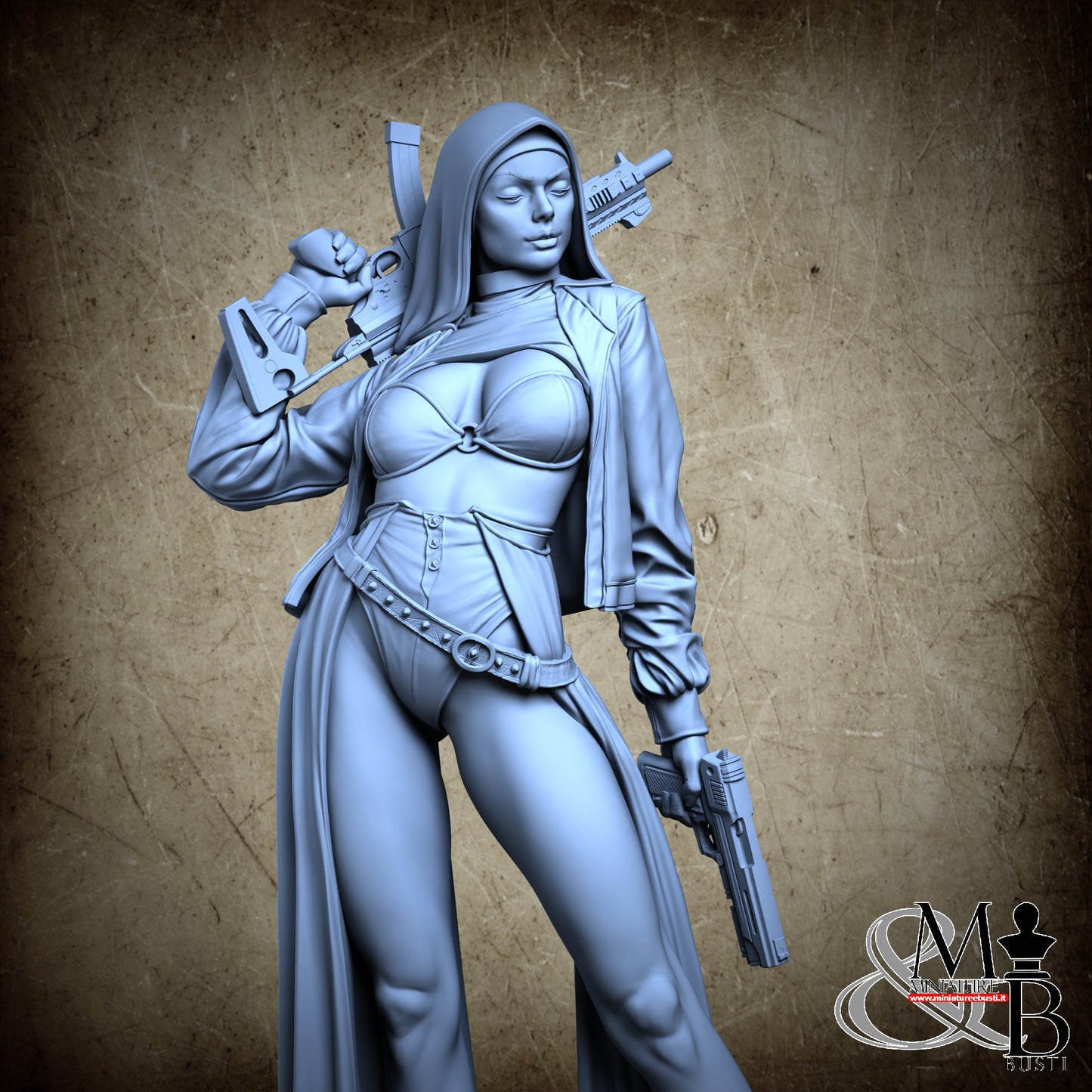 Nun with gun