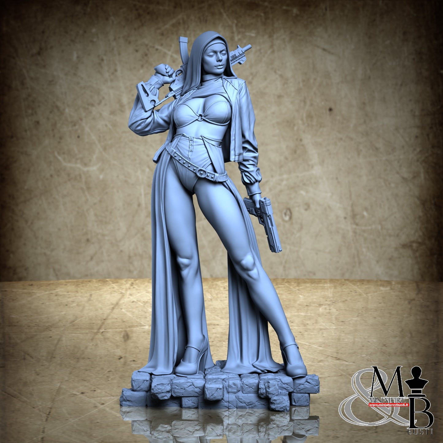 Nun with gun