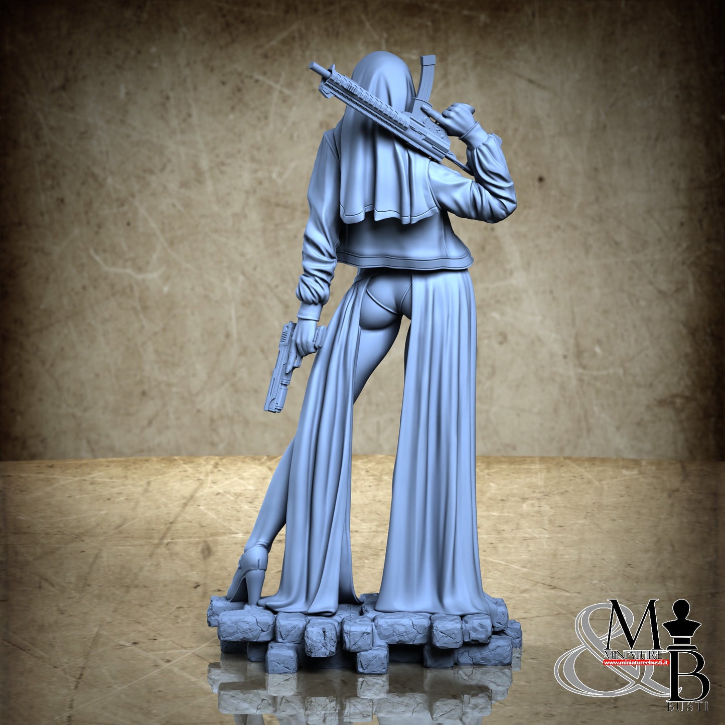 Nun with gun