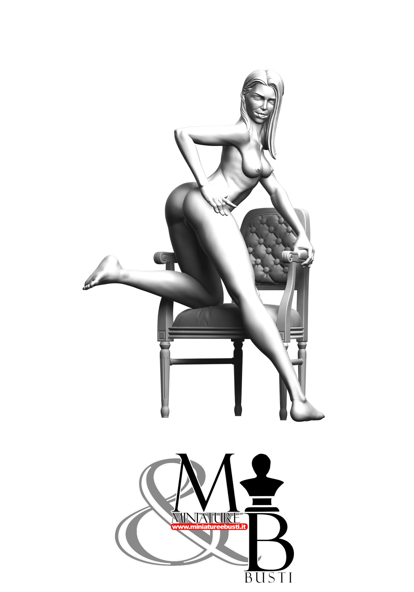 With a chair - Naked