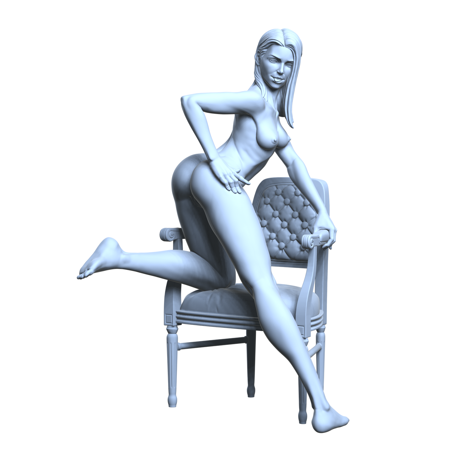 With a chair - Naked