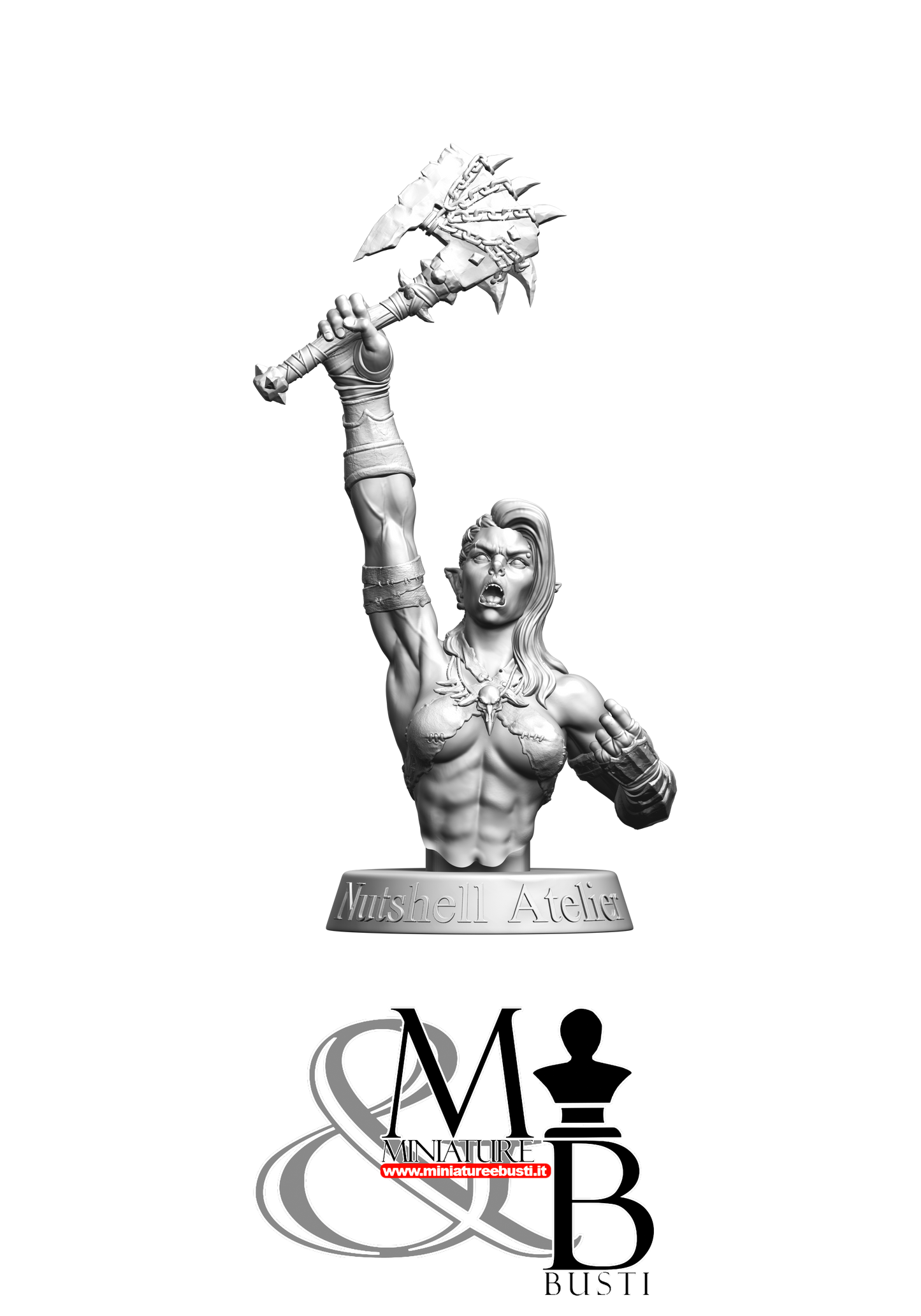 Orc Bust - Axe 01