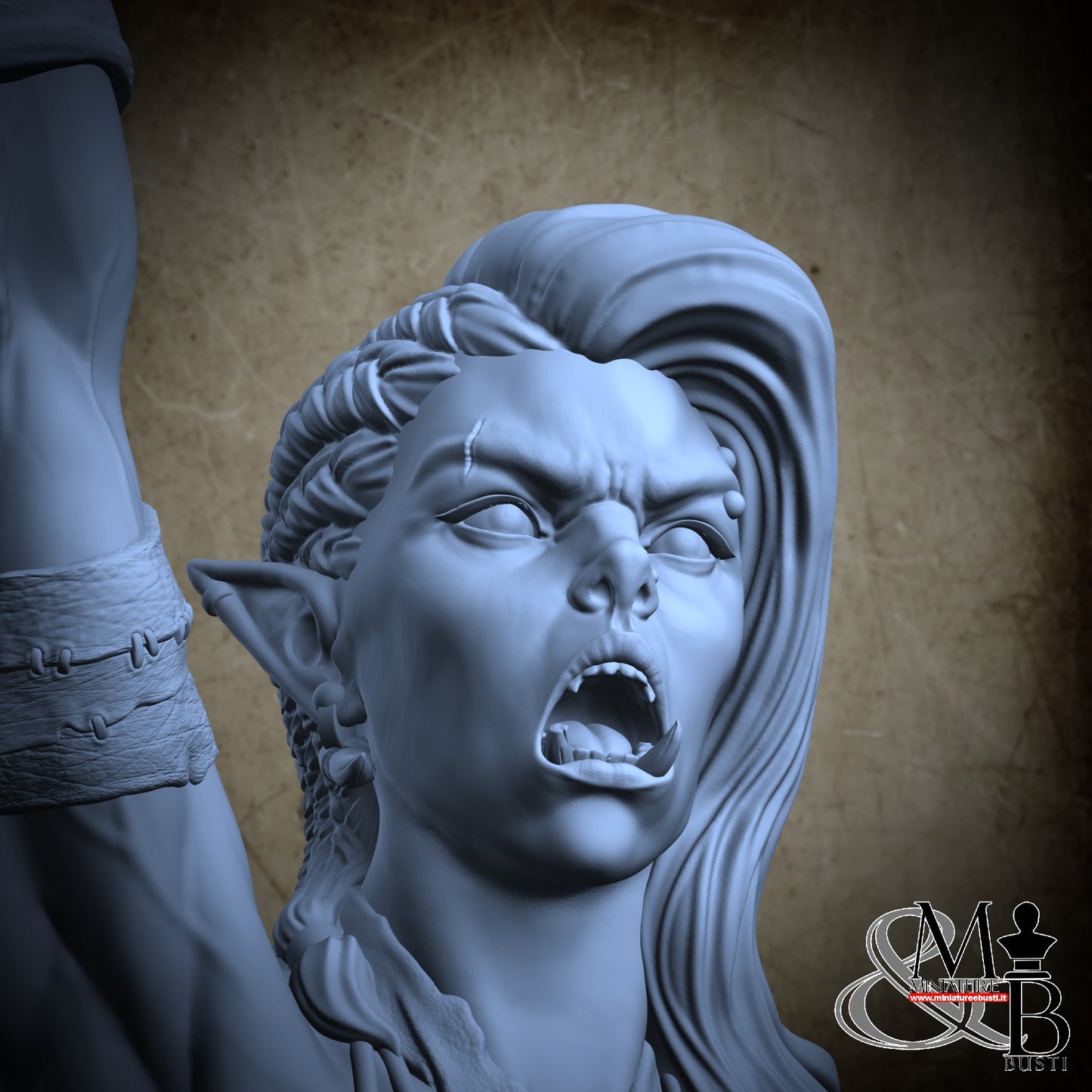 Orc Bust - Axe 01