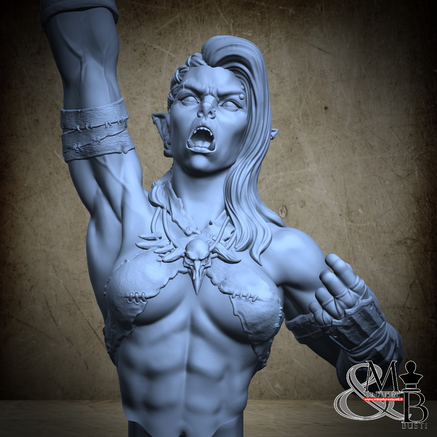 Orc Bust - Axe 01