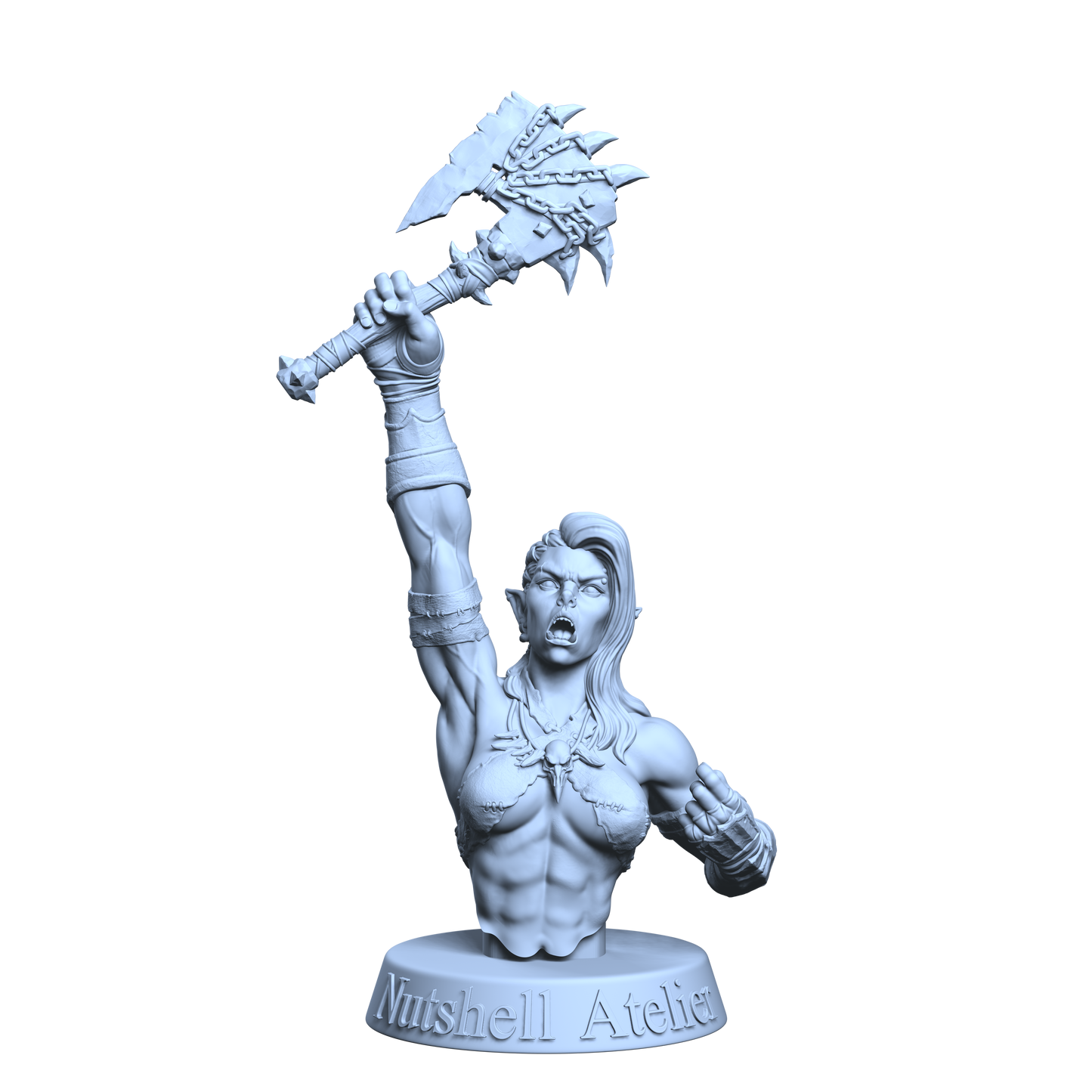 Orc Bust - Axe 01