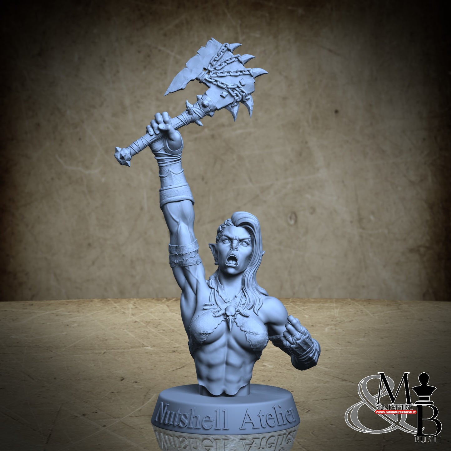 Orc Bust - Axe 01