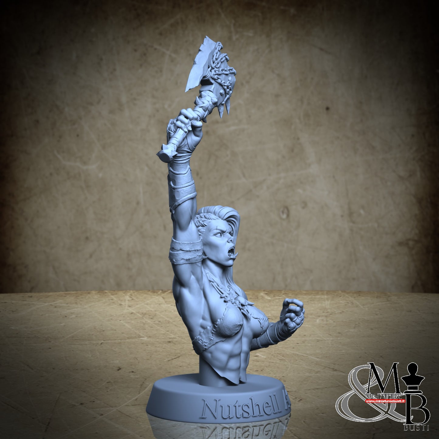 Orc Bust - Axe 01