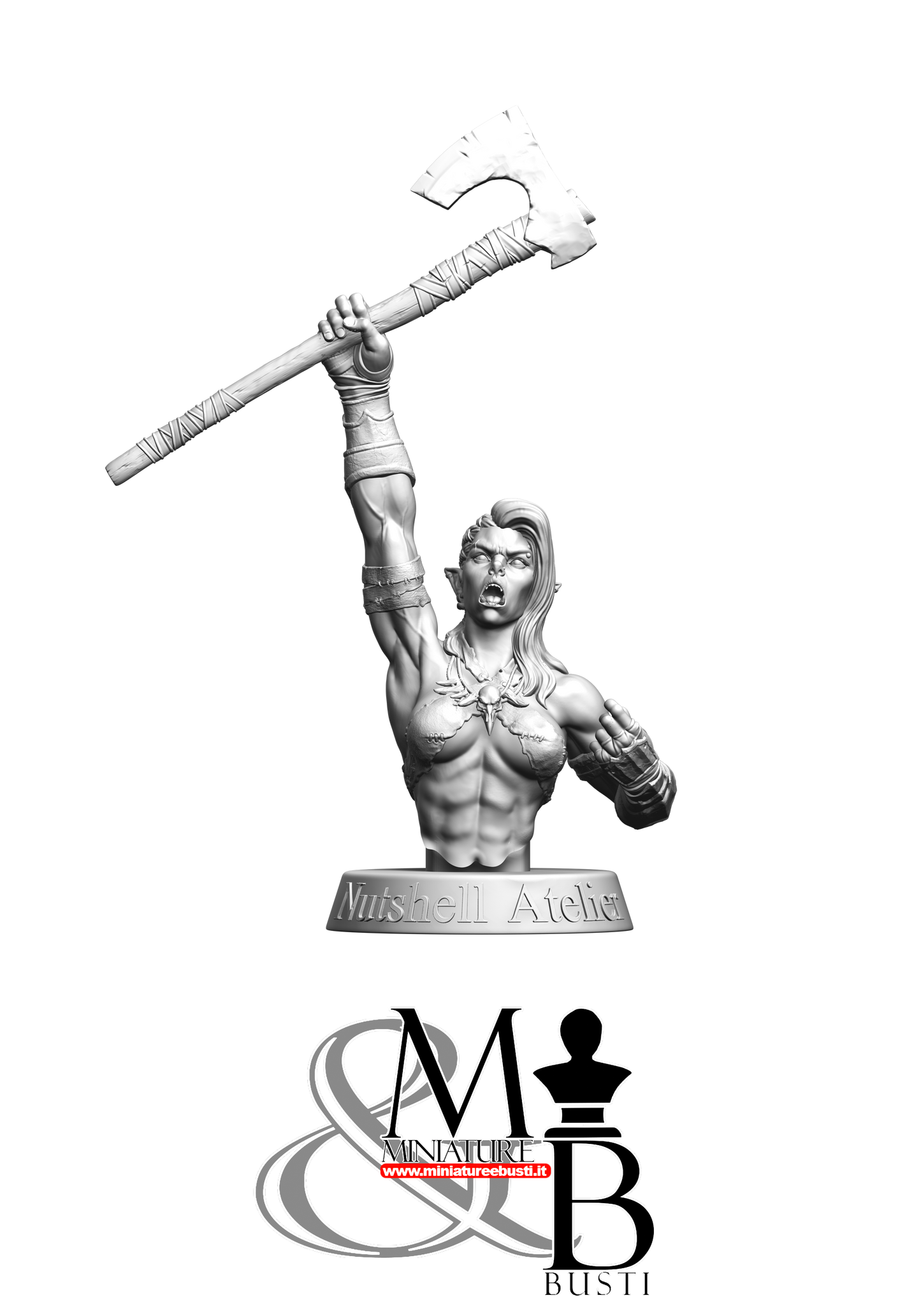 Orc Bust - Axe 02