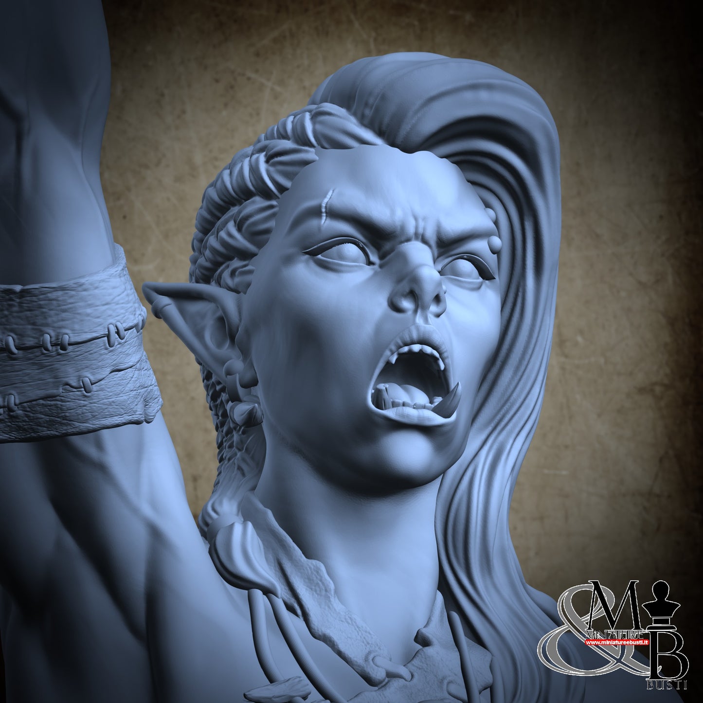 Orc Bust - Axe 02