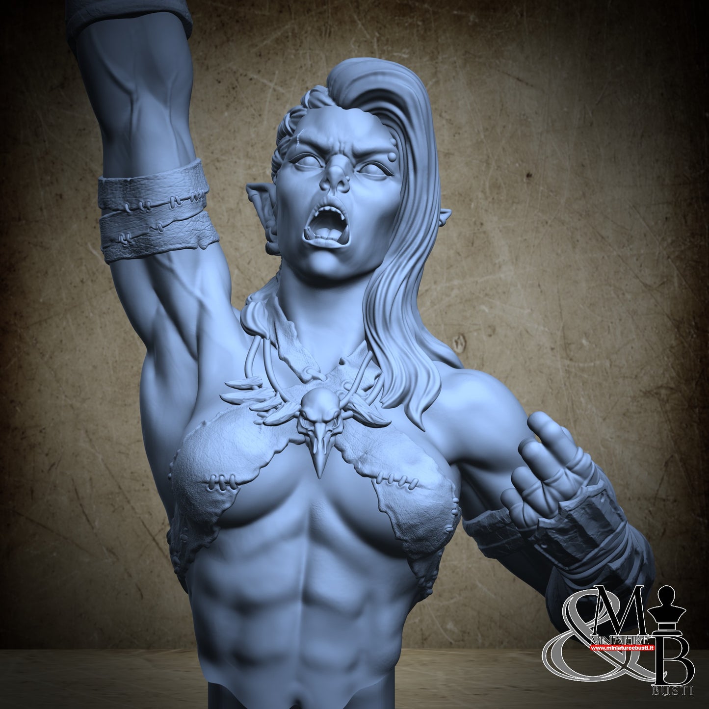 Orc Bust - Axe 02