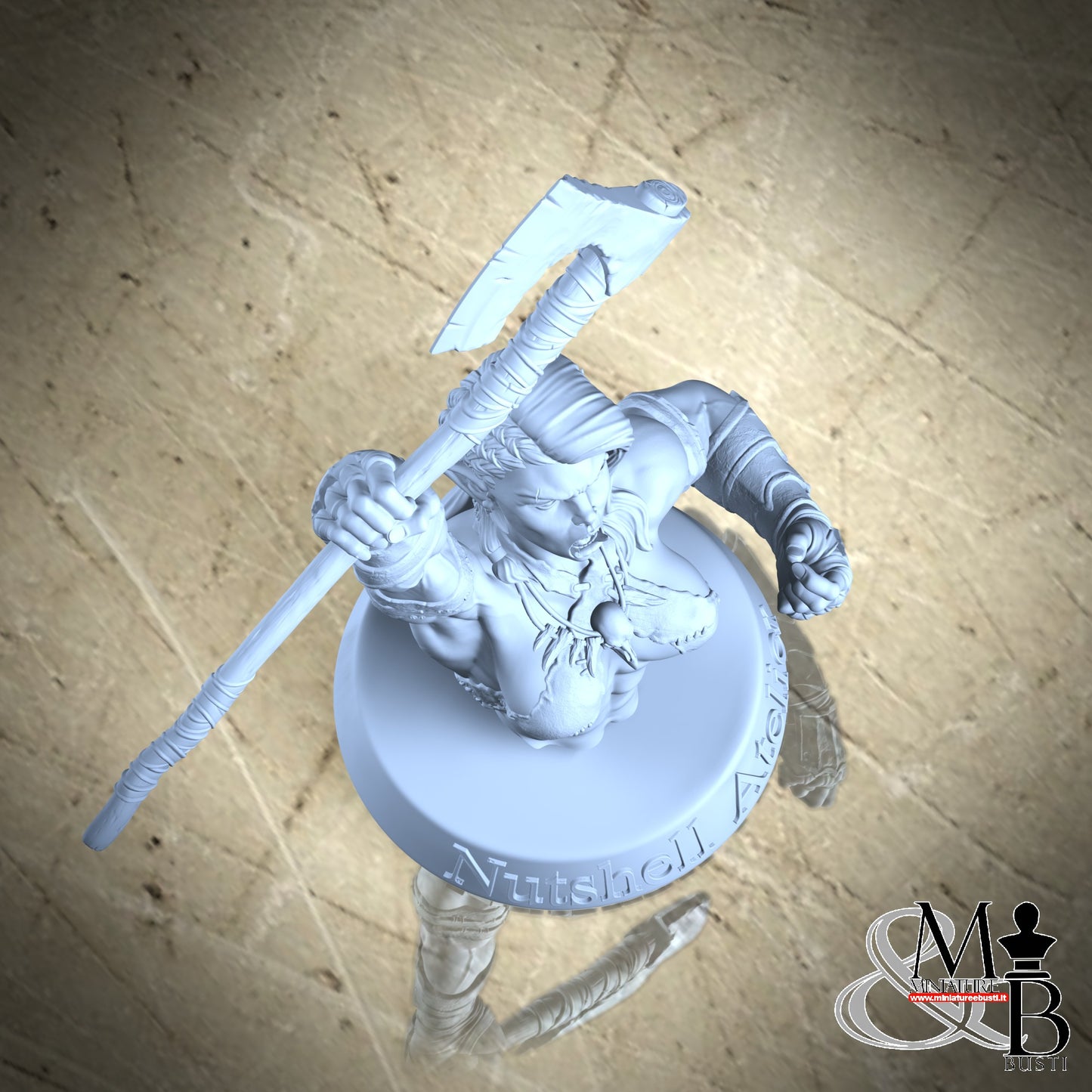 Orc Bust - Axe 02