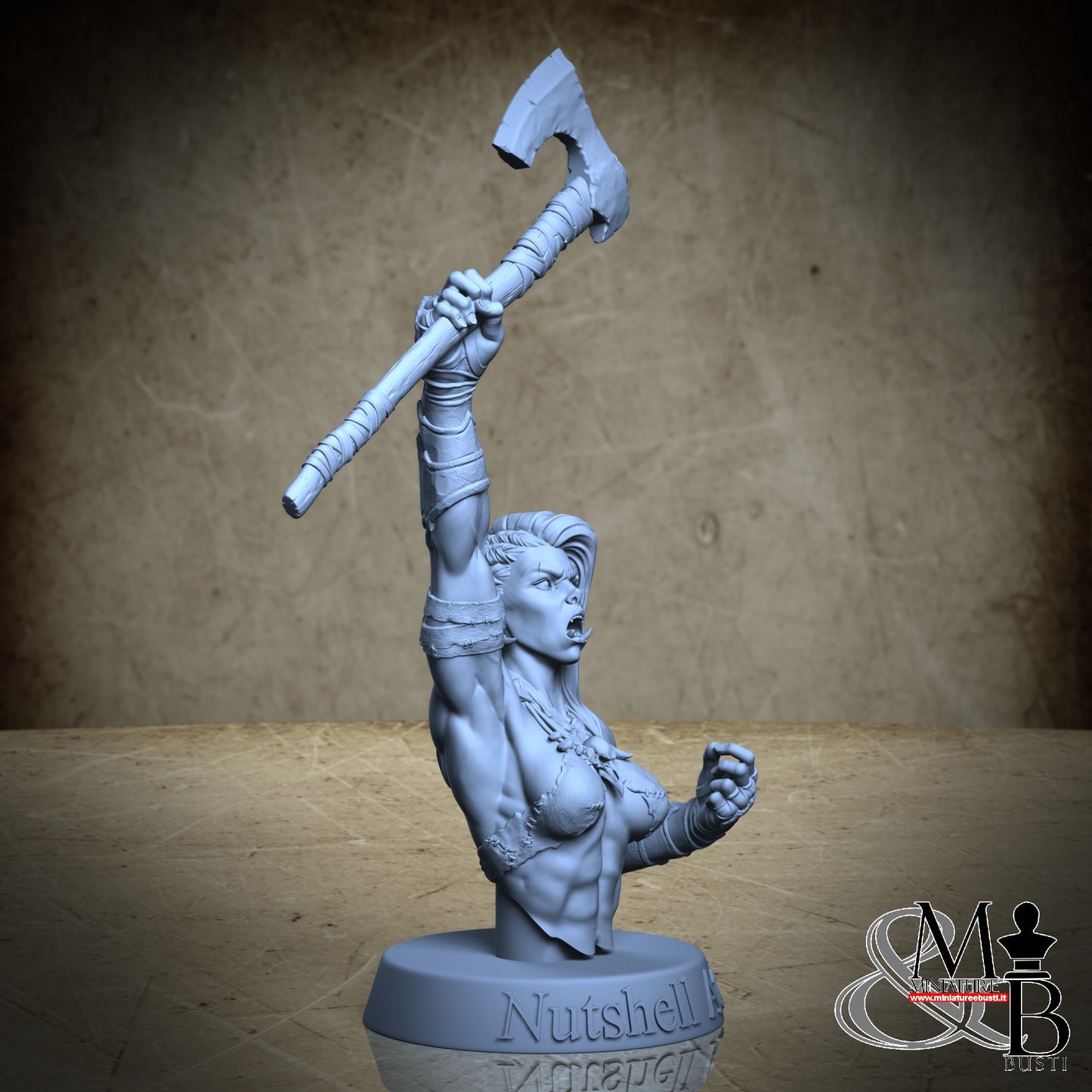 Orc Bust - Axe 02