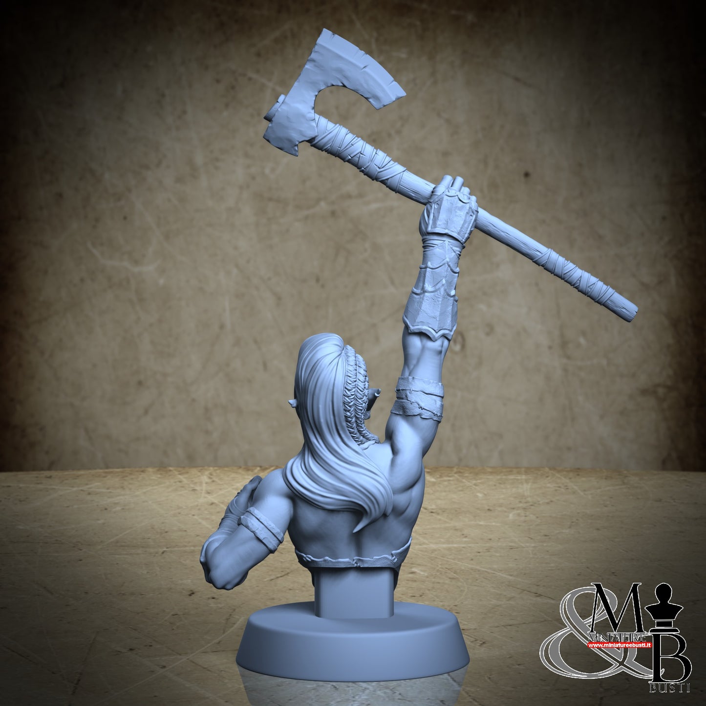 Orc Bust - Axe 02