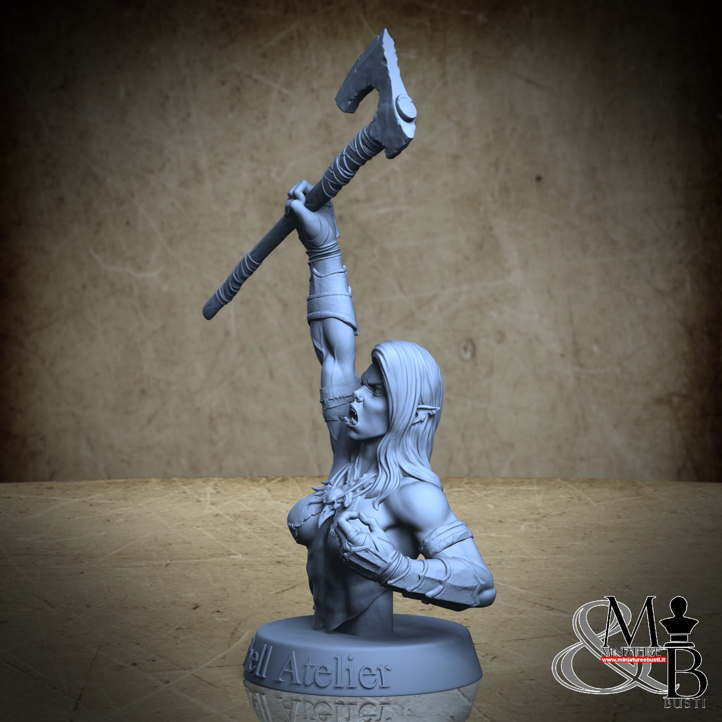 Orc Bust - Axe 02